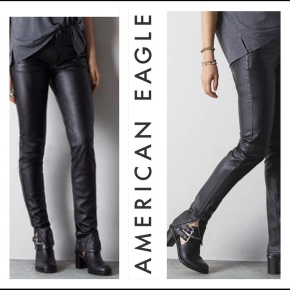 American Eagle Leather Jeans